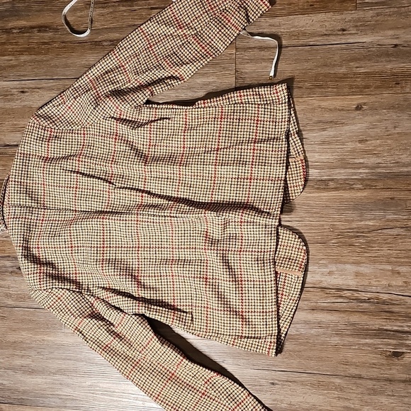 Womens Lush Plaid Houndstooth Polyester Jacket Large - Picture 4 of 5